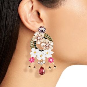 J Crew Wilderness Crystal Earrings in Dover Pink